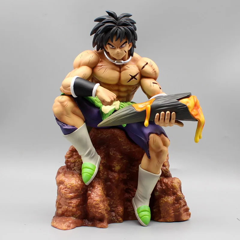 

24cm Dragon Ball Gk Broli Anime Figure Shadow Anniversary Celebration Sitting Broli Action Doll Collectable Model Boy Toys Gifts