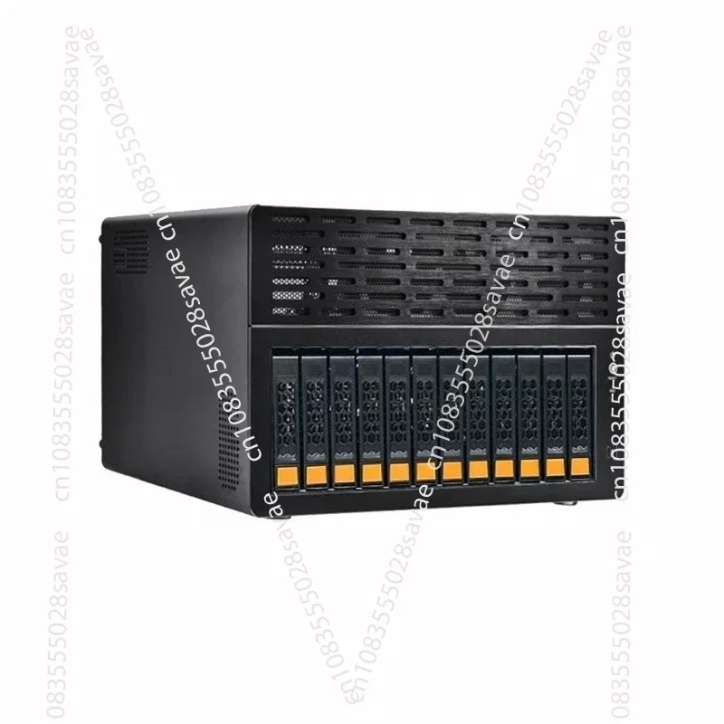 The Nas12-bay Storage Server Supports ATX Motherboards, Low-profile PCIE Slots, And 1U Power Supply Hot-swappable Chassis