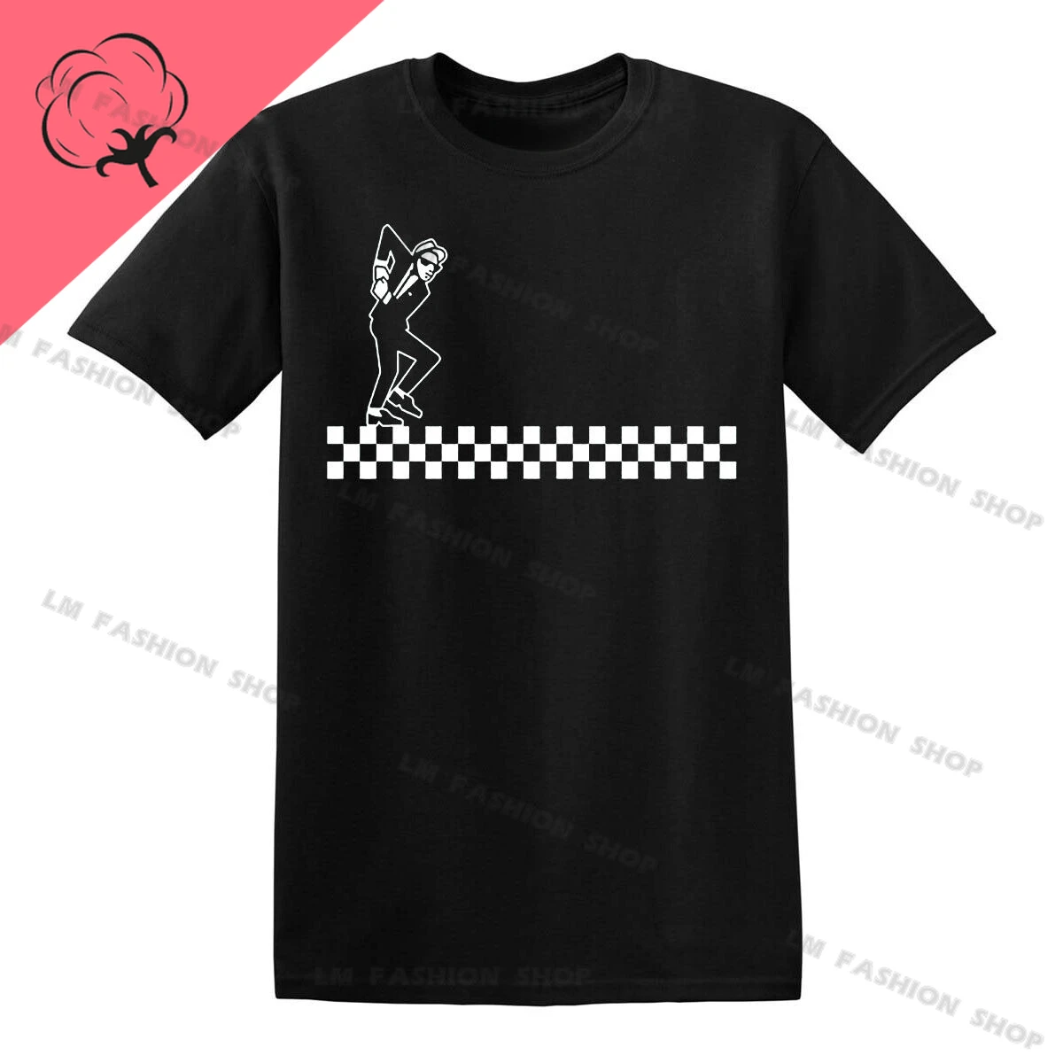 New Madness Cotton T Shirt Dance Two 2 Tone Ska Retro Music Reggae Gift Tops cool Tees Harajuku  Streetwear Short Sleeve Unisex