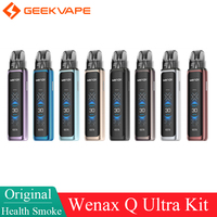 Original GeekVape Wenax Q Ultra Kit 1300mAh battery 30W Vape 3ml Side filling Q Cartridge Electronic Cigarette MTL RDL Vape Pen