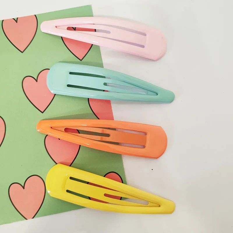 Zestaw 4 szt. kolorowych, dużych (10 cm) spink do włosów z litego stopu, klipsy do włosów dla dziewcząt i kobiet, spinki do włosów w stylu koreańskim, akcesoria do włosów. — zdjęcie 5