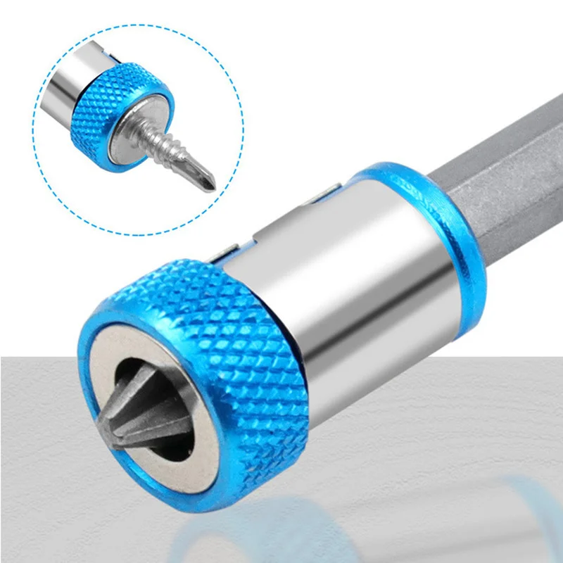 Screwdriver Magnetic Ring 1/4\'\' Universal Screw Driver Head Magnetic Ring Accessories for 6.35mm Shank Anti-Corrosion Drill Bit