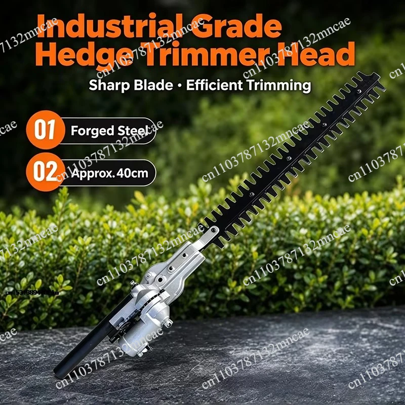 Professional Hedge Trimmer Head, 26mm/28mm Shaft, 7/9 Spline, Long Pole Attachment, Garden Mower Spare Parts for Grass Trimmer