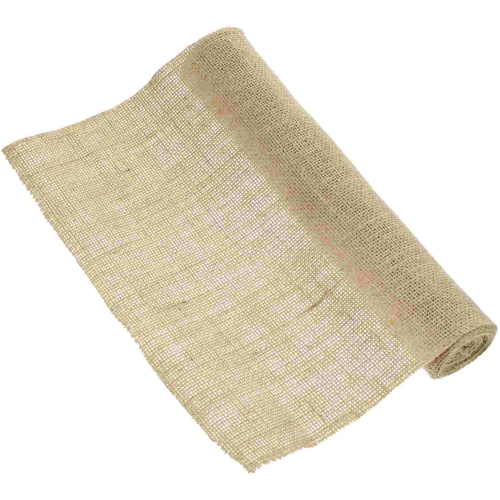 

Burlap Table Runner Hessian Cotton Linen Rustic Coffee Table Decor Farmhouse Wedding Party Baby Shower Reusable Fold