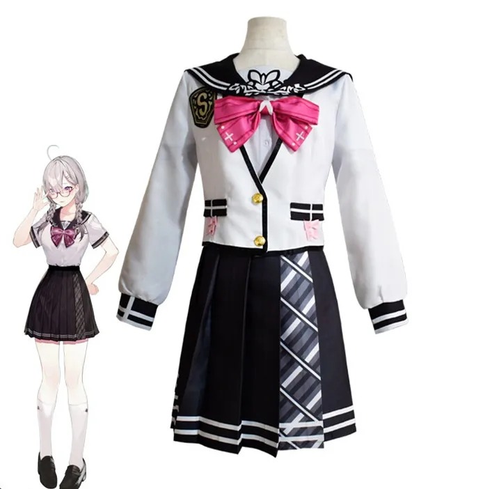 Anime Vtuber Virtual Idol Sukoya Kana Cosplay Costume Aldult Women Cute Halloween Carnival JK Uniforms Top Skirt Jacket Suit