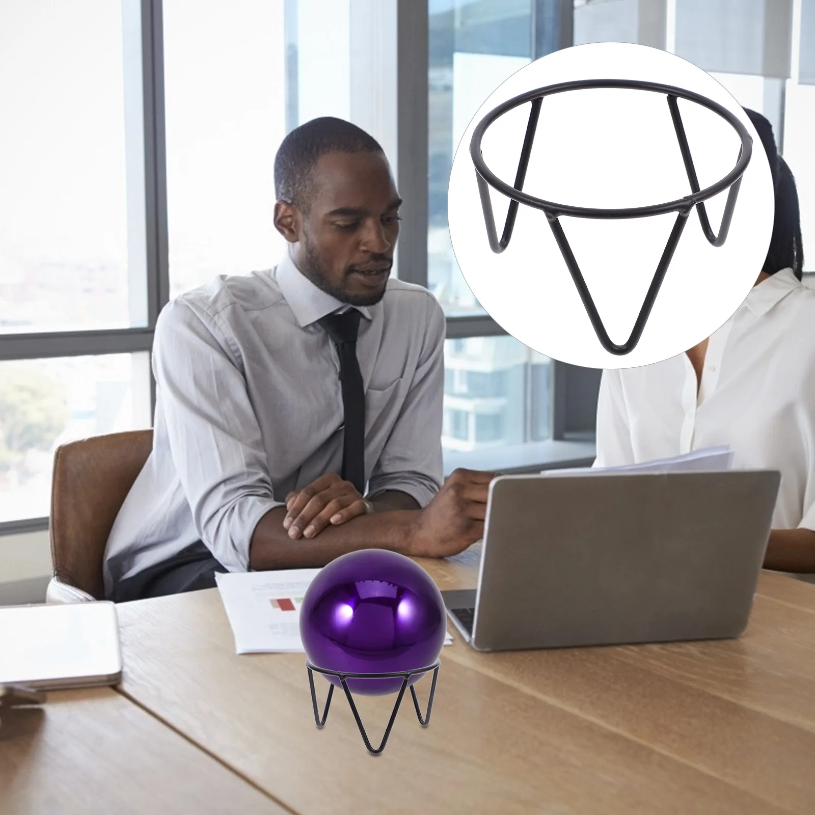 

Iron Display Stand Gazing Ball Stands Globe Garden Holder Clear Sphere Bracket