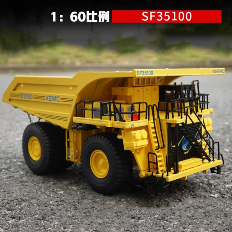 Diecast 1:60 Scale SF35100 Transporter Dump Truck Alloy Vehicle Model Finished Simulation Collection Decoration Gift Toy Display