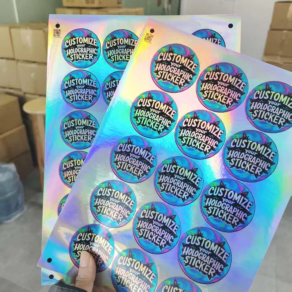 Customized Stickers for Weddings, Birthdays, Baptisms - Personalized Event Decor, Durable Waterproof Hologram Bulk Party Supplie