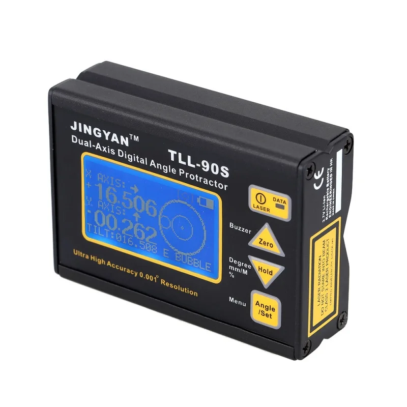 Imagem -02 - Nível do Laser Detector Inteligente Medidor de Ângulo Digital Transferidor Inclinômetro Display Lcd Duplo Valor Eixo Eua ue Plug Opcional Tll-90s