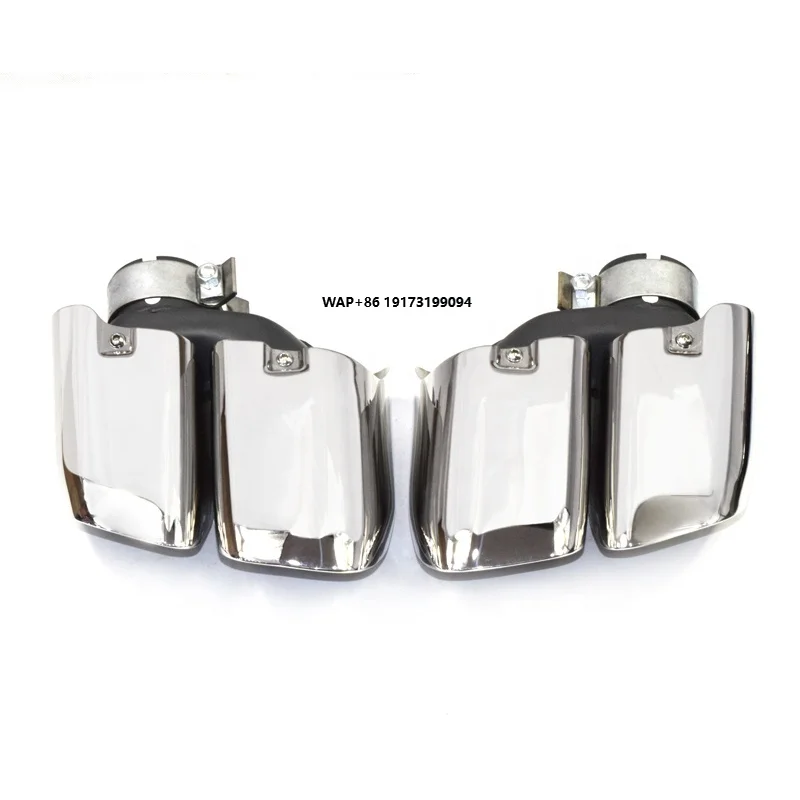 

1 Pair Black Silver 304 Stainless Steel Exhaust Pipe for Porsche-Macan Turbo 2019-2020 Exhaust Tip