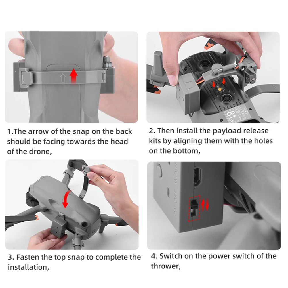 Air Drop Dropping System for DJI Mavic Air 3 Drone Airdrop Wedding Proposal Thrower Transport Device Remote Fishing Bait Ring