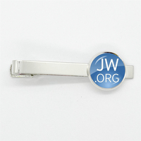 2023 New Steampunk Jehovah's Witnesses Tie Clip JW.ORG High Quality Clip Round Hand Craft Jewelry Glass Gem Clips