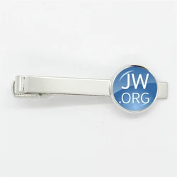 2023 New Steampunk Jehovah's Witnesses Tie Clip JW.ORG High Quality Clip Round Hand Craft Jewelry Glass Gem Clips