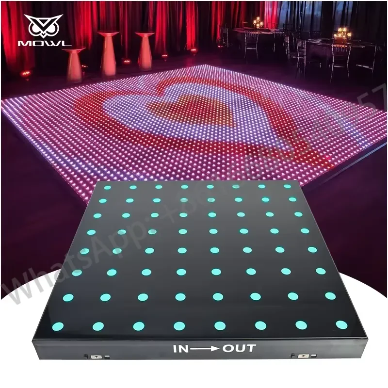 MOWL Wireless DMX PC Remote Control Magnet Digital Pixel LED Dance Floor Tile Danc LED Floor
