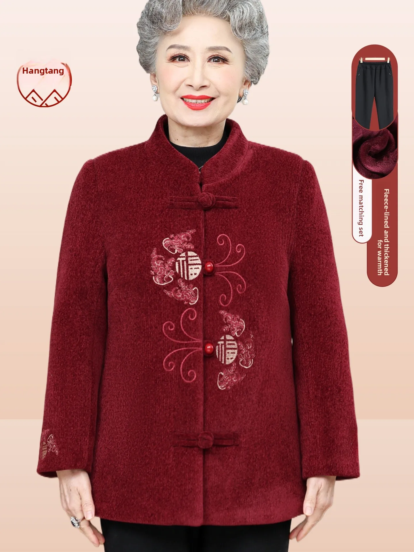 

Ele Woolen Coat for ly Women Festive Wedding Dr andmother Snow Velvet Jaet Mommy Faux Fur Coat