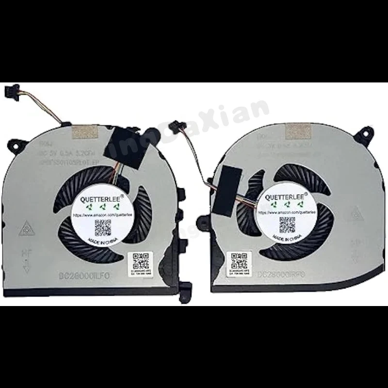 D+CPU+GPU Cooling Fan for DELL XPS 15 9560 Precision 5520 Series 0VJ2HC 0TK9J1 DFS501105PROT FJ6P DFS501105PQ0T FJ6J DC5V Fan