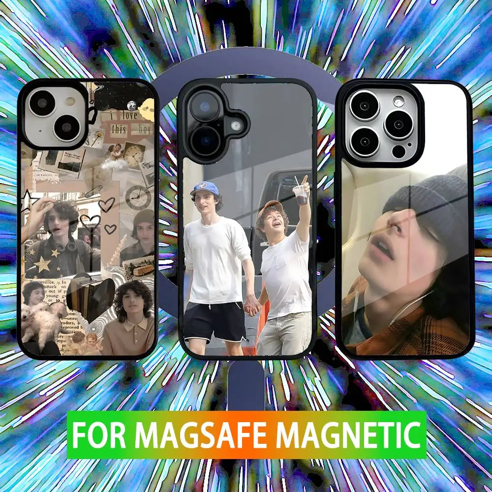 

Finn Wolfhard Phone Case For iPhone 16,15,14,13,12,11,Pro,Max,Plus,Mini,SE New Magsafe Magnetic Wireless Charging