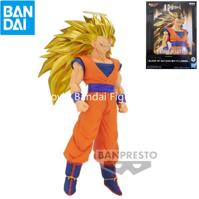 In Stock Brand New BANDAI BANPRESTO Dragon Ball Series BLOOD OF SAIYANS Super Saiyan 3 Son Goku Figure Model Collection Gift