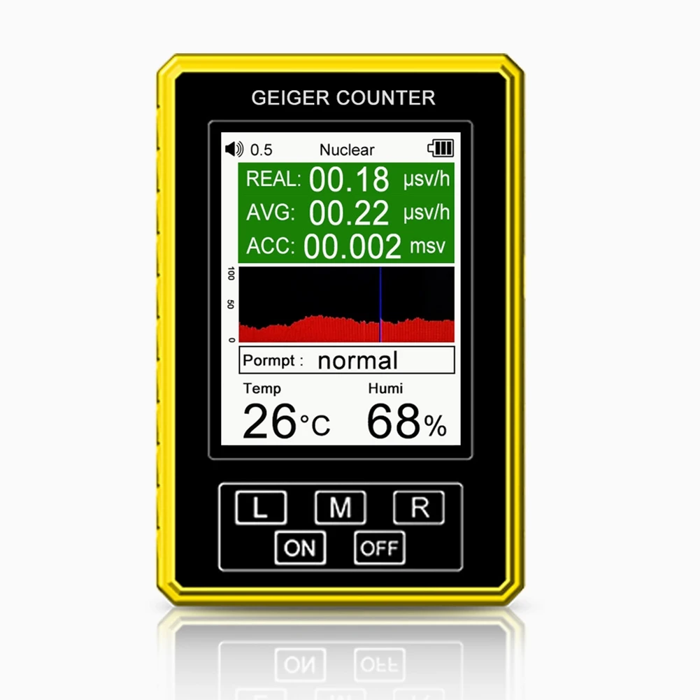 XR3 Pro Digital Nuclear Radiation Detector Geiger Counter Semi-Functional Dosimeter EMF Meter βγ X-Ray Beta Gamma Tester