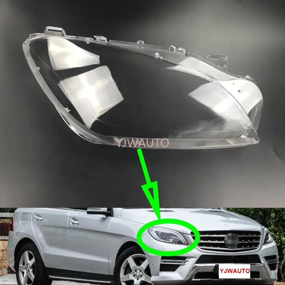 For Mercedes-Benz W166 ML300 350 400 450 500 2012 2013 2014 2015 2016 Headlight Cover Car Headlamp Lens Replacement Auto Shell