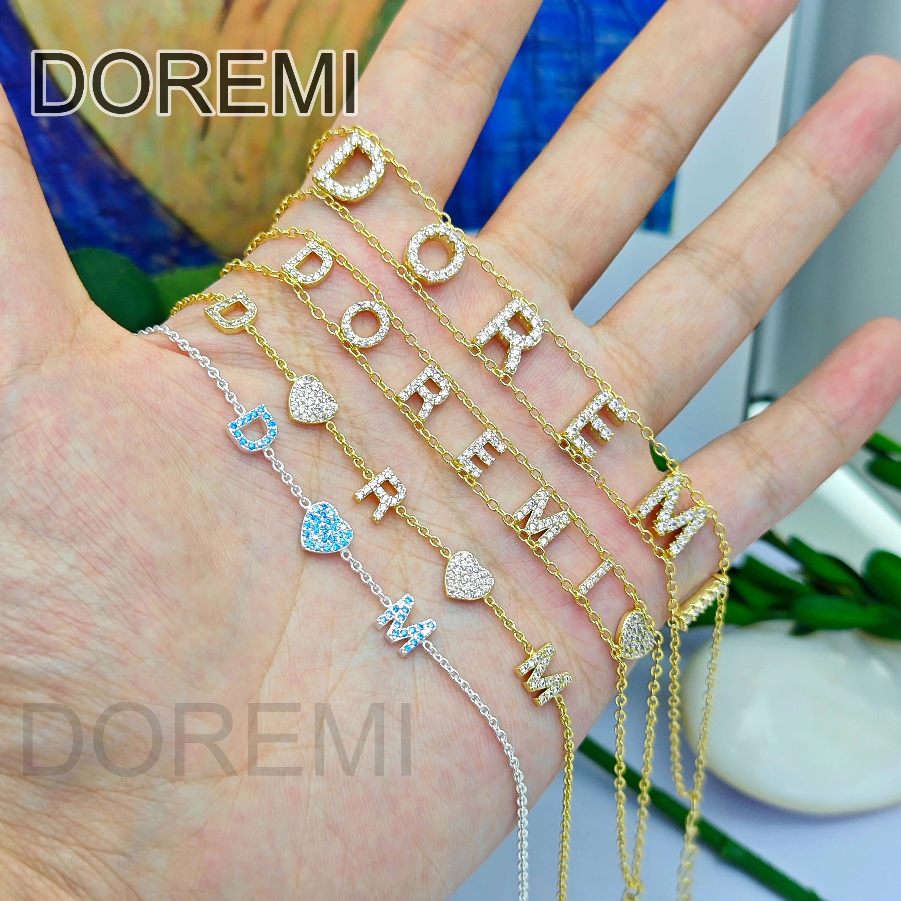 

Lateefah customizes personalized name gifts, jewelry bracelets, 9mm double-layer chain bracelets, crystal zircon name double cha
