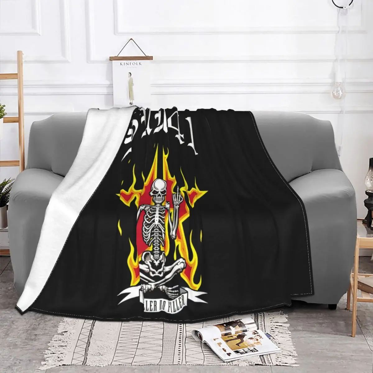 Sum 41 All Killer No Filler Punk Rock Band Mens Black Swea Size S To 3Xl Throw Blanket