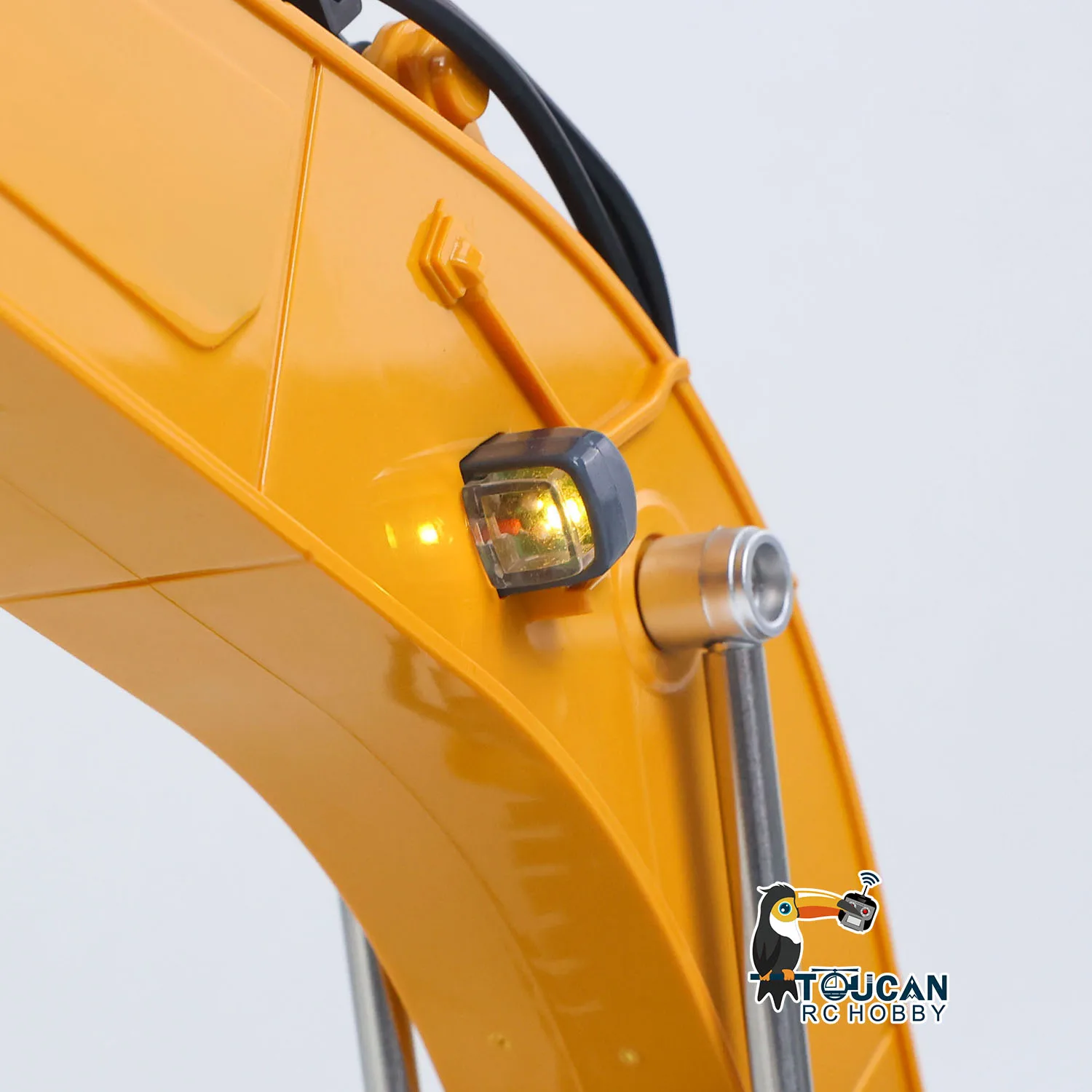 XE1260 1/18 HUINA Elektrischer RC-Bagger Ferngesteuerter Bagger RTR 300-Grad-Rotation Modell Metallschaufel Licht- und Soundeffekte Fahrzeug Auto – Detail 15