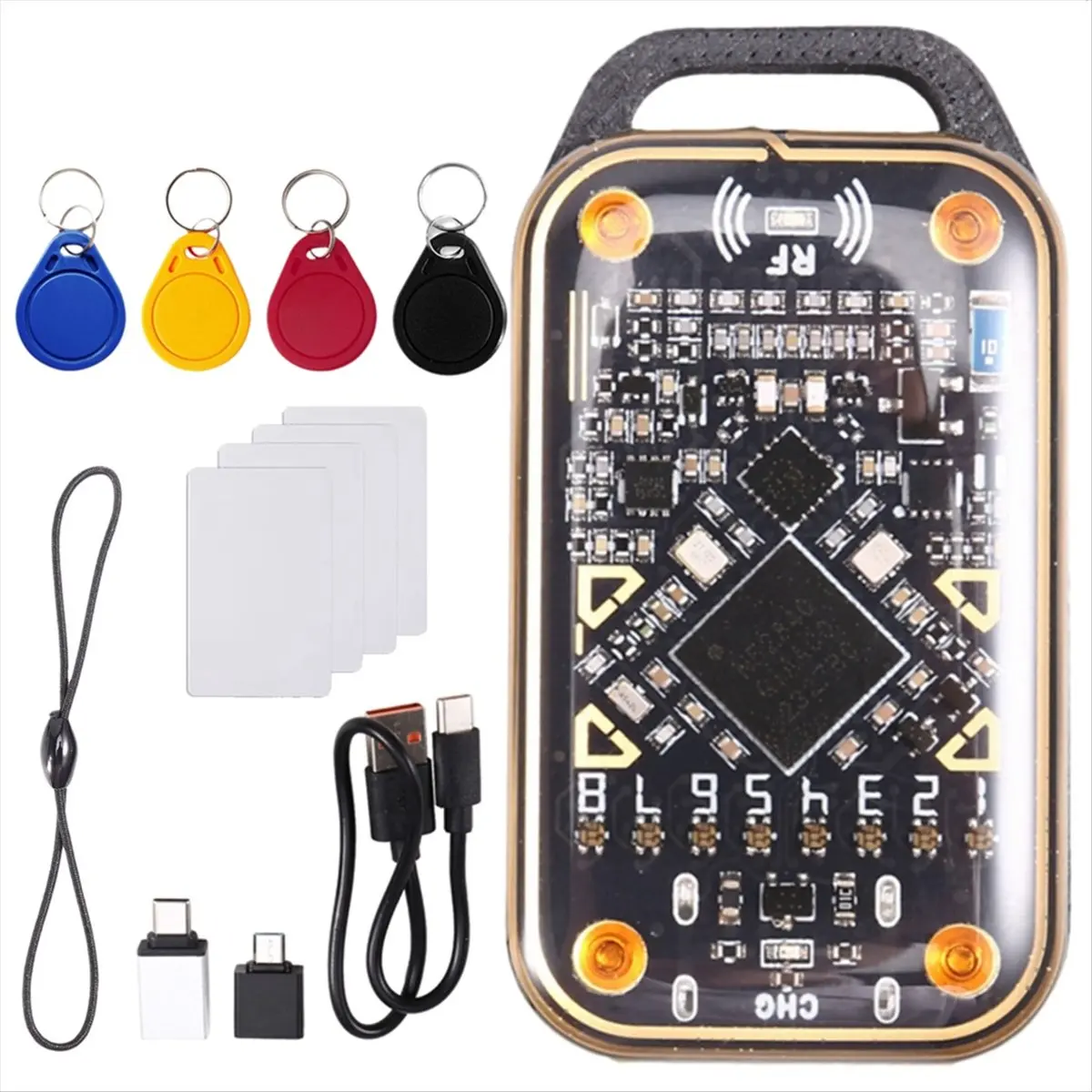 BaoBao-mejora camaleón Ultra emulador de tarjetas inteligentes + 4 tarjetas UID/llavero RFID lector de chips inteligentes 125K 13,56 M duplicador de tarjetas NFC