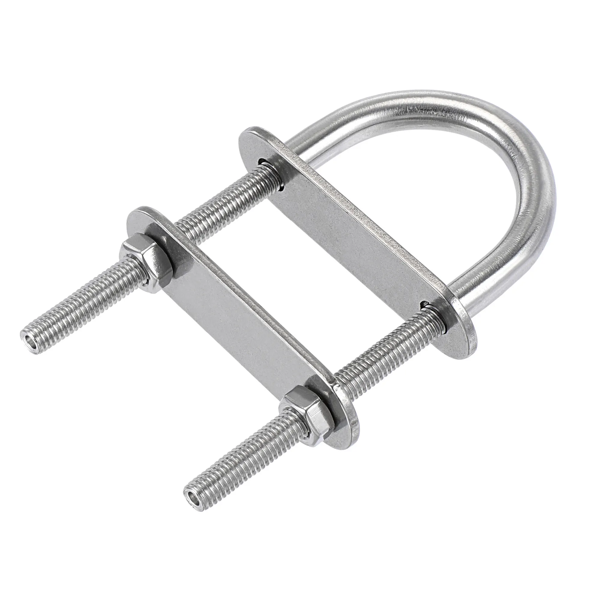 

Uxcell 2 Sets Round U-Bolt 1.22"(31mm) Inner Width 80mm Length 304 Stainless Steel M6 with Nuts, Plates