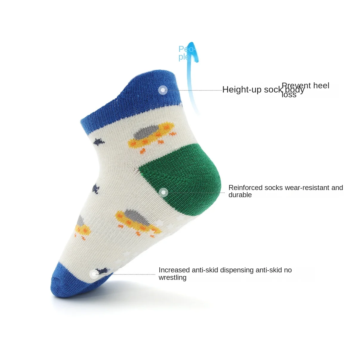 12 Double Spring Summer Autumn New Baby Cartoon Fashion Breathable Comfortable Non-slip Spot Glue Fall Soft Cotton Boat Socks