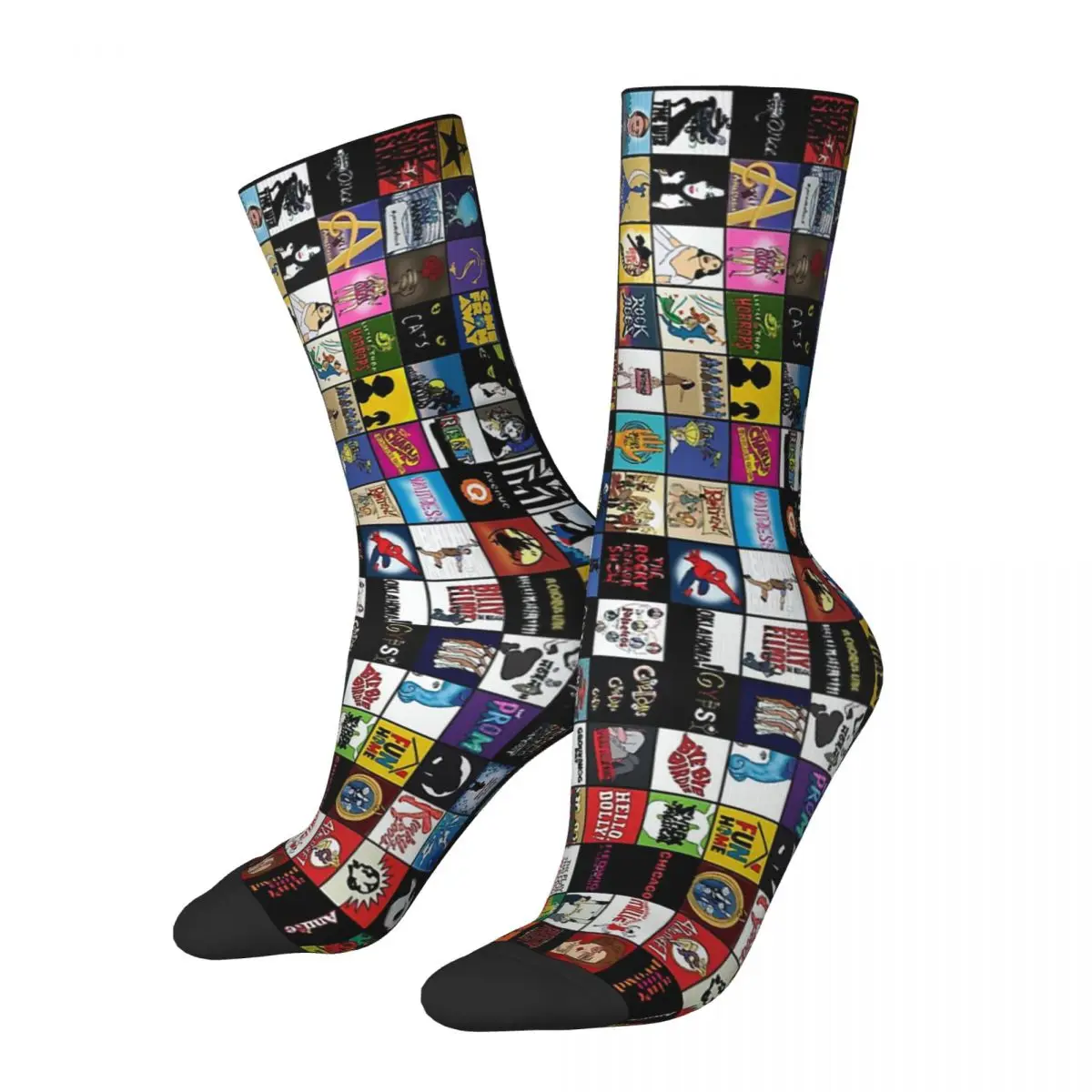 Broadways Musical Theatre Logos - Hand Drawn Men Women Socks fashion Beautiful Spring, Summer, Autumn, and Winter Dressing Gifts