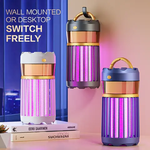 Xiaomi 새로운 3-in-1 모기 킬러 램프 캠핑 조명 야외 홈 야간 조명 Usb 플러그 전기 충격 모기 킬러 램프