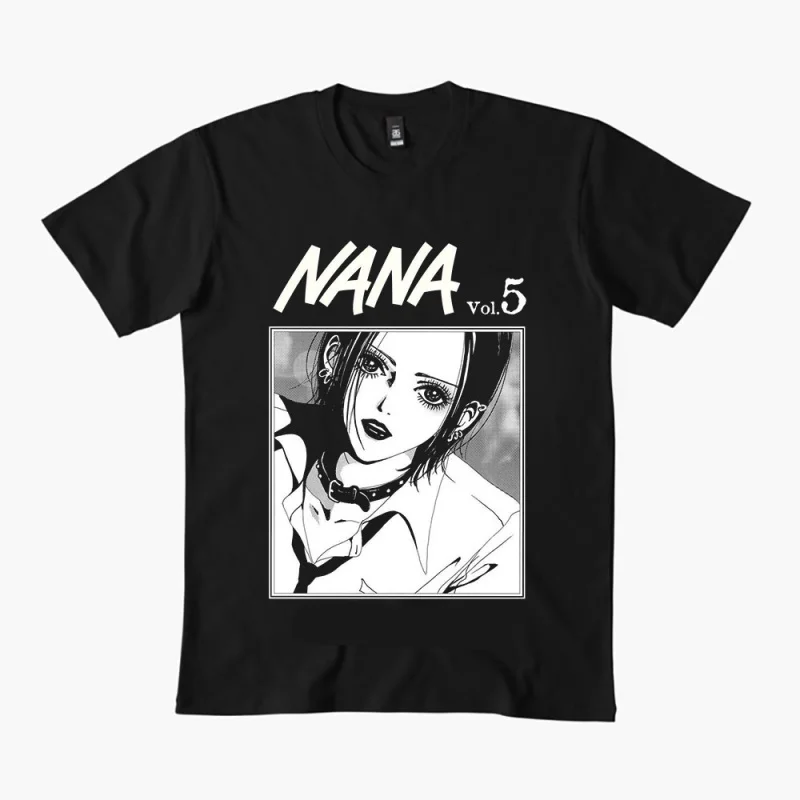 

Nana Osaki 0330 The Black Stones Punk Band Gift T shirt Large size Tops Anime Girl Graphic Print Y2k Clothes Cartoon Tee