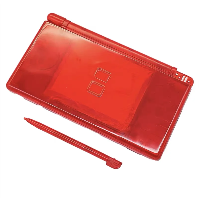 Accesorios de repuesto de carcasa completa para consola NDS Lite NDSL, funda protectora frontal y trasera de Color rojo transparente, novedad