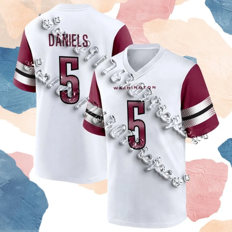 

Washington Commanders Game Custom Player Jersey - White Sublimation Print Team Name Number Shirt Sportwear for Men/Women