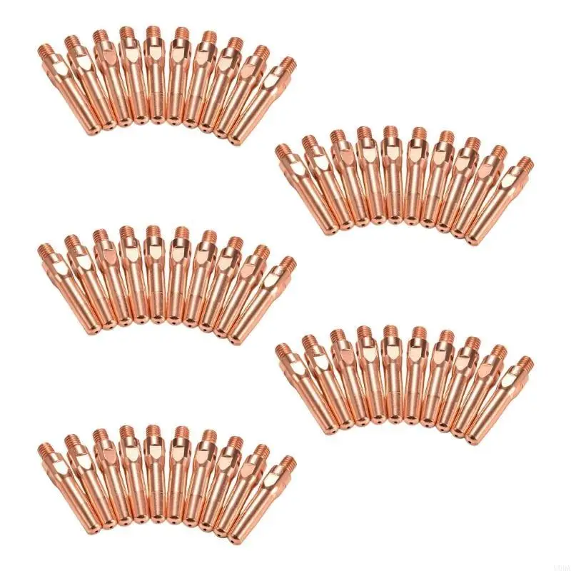 

10Pcs MIG Welding Contact Tip Nozzle Connectors Copper Tip Torch 0.8/1.0/1.2/1.4/1.6mm Welding Tip for Industrial