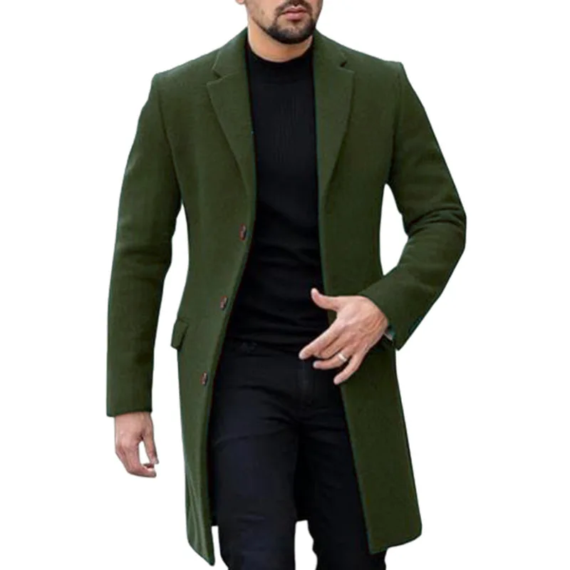 Manteau en laine à simple boutonnage pour hommes, station indépendante, cardigan japonais et coréen, commandes chaudes, nouveau, 2021