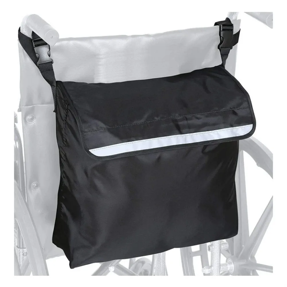 Convenient On-the-Go for access Black Waterproof Storage Pouch Wheelchair Armrest Organizer Bag Convenient Item for access
