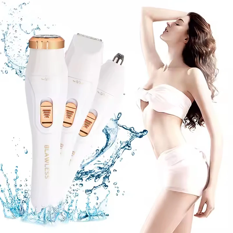 

Портативное устройство для бритья с несколькими головками, инструмент для удаления волос подмышками, триммер для бровей, набор для бритья и ухода за волосами носа