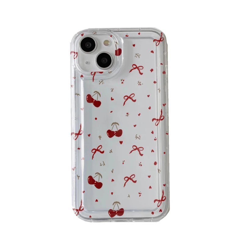 Coque de téléphone transparente avec nœud en forme de cœur rose, étui antichoc en TPU pour Xiaomi Redmi Note 13 12 Pro Plus 5G 11 10 Redmi 12 12C 13C