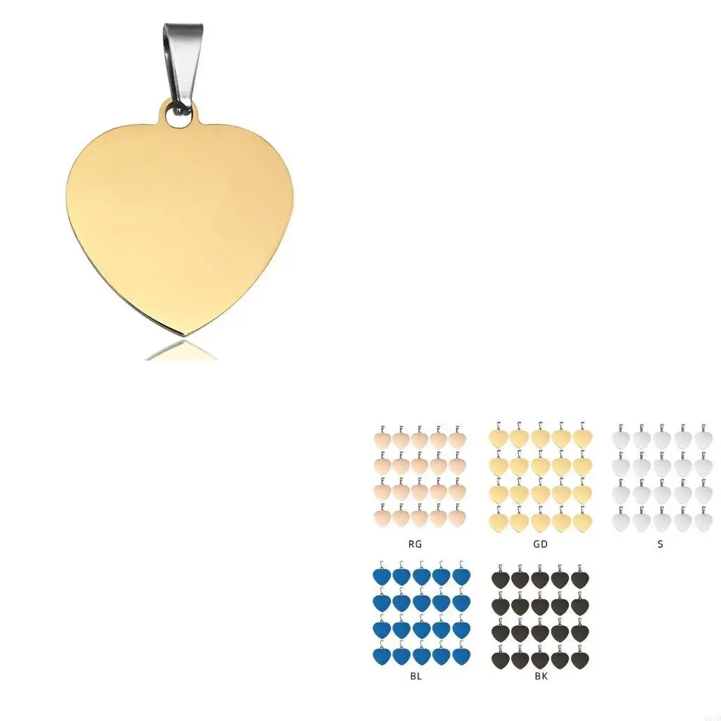 

Versatile Heart Pendant Charm Findings In Sturdy Stainless Steel For Daily Use