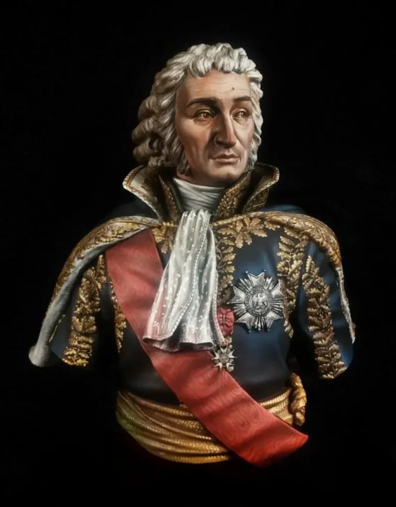 1/10 200mm Scale Resin Portrait Assembled Model Kit Ancient French Marshal Augereau Unassembled and Unpainted Free Shipping