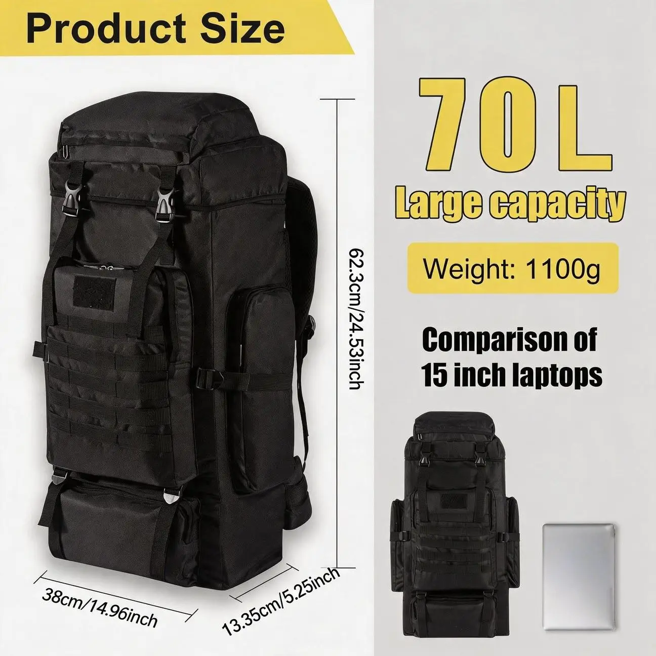 New Hiking Backpack Outdoor Mountaineering Camping Practical Gift