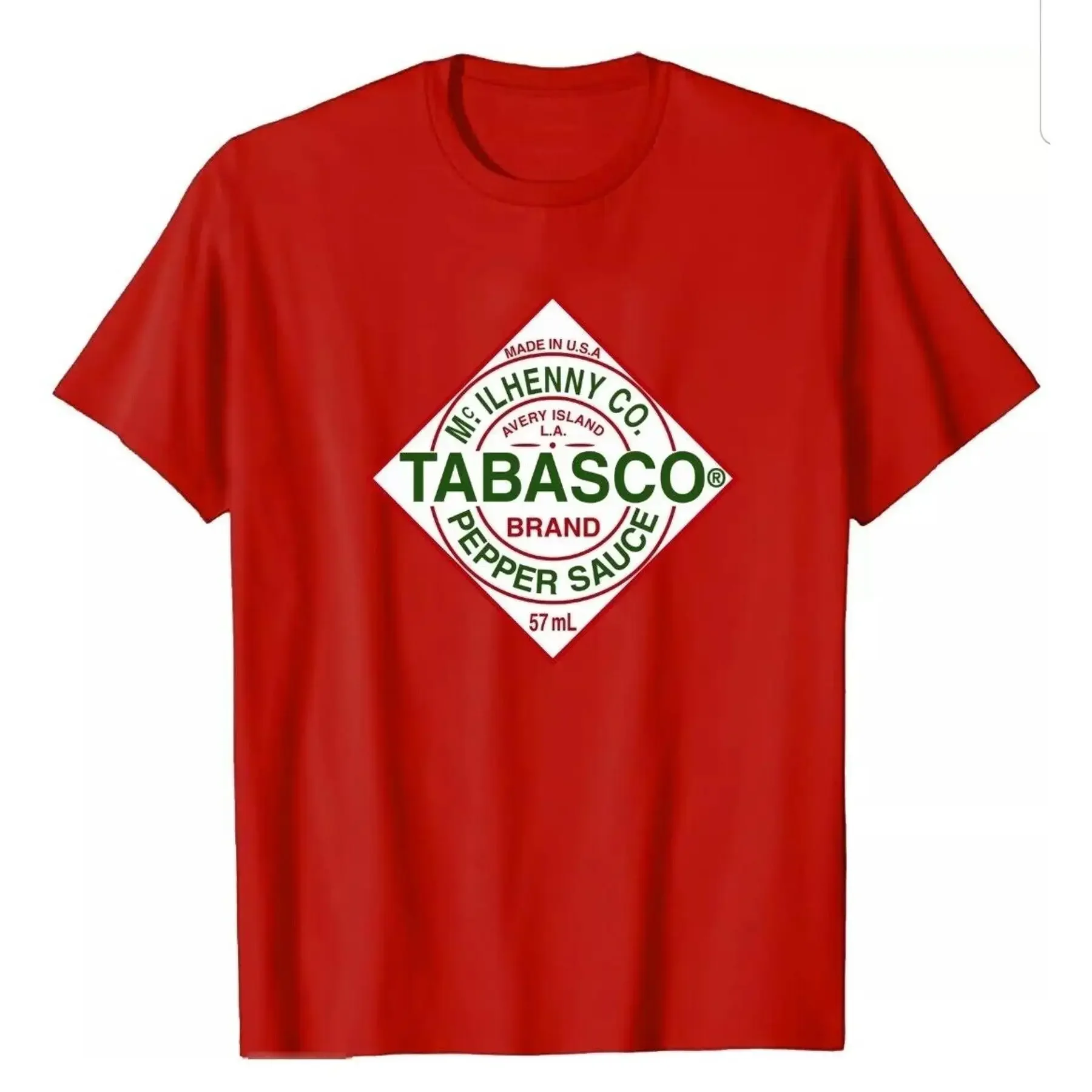 CAMISETA TABASCO NUEVA tallas S M L XL XXL colores Negro Rojo Blanco