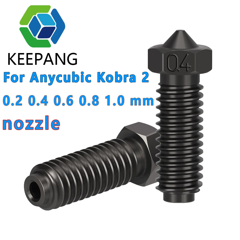 

Сопло 1,75 мм из твердой стали 0,2 0,4 0,6 0,8 1,0 мм для ANYCUBIC Kobra 2 Kobra 2 Plus Kobra 2 Max Kobra 2 Pro Kobra 2 Neo для 3D принтера