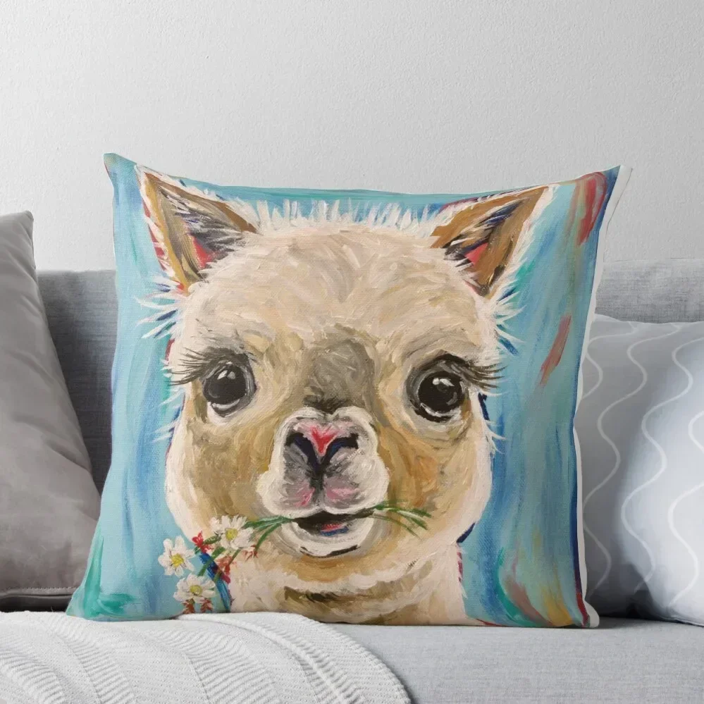 

Alpaca Art Throw Pillow Elastic Cover For Sofa Pillow Case Christmas pillow