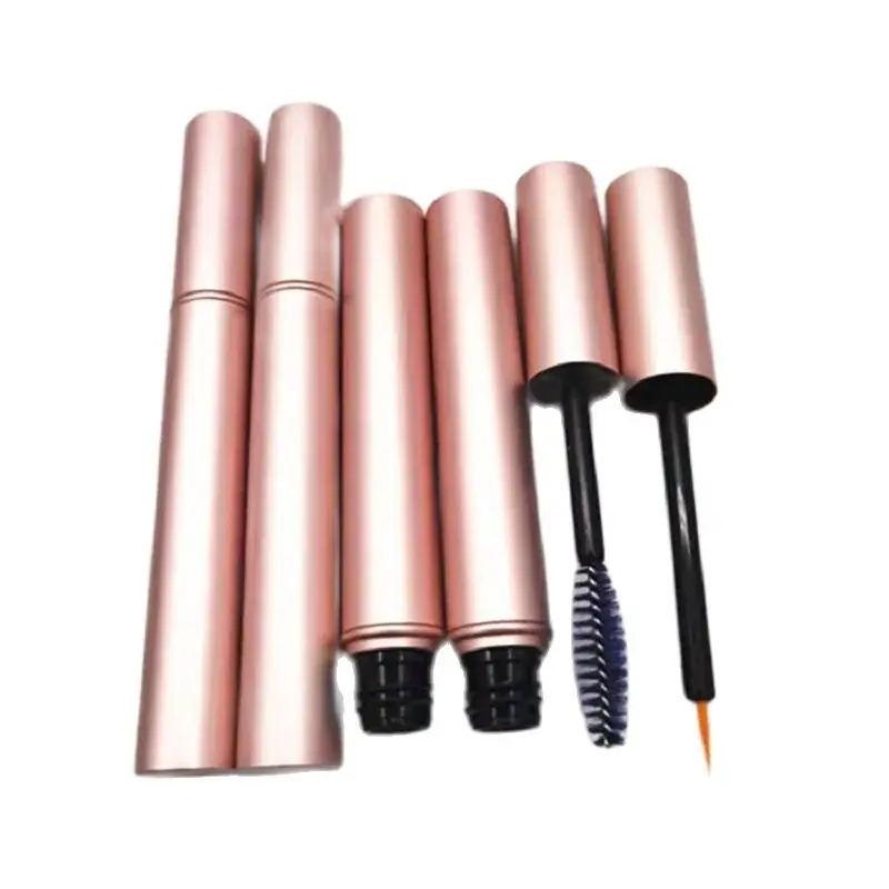 4ML Metal Eyelash Eyeliner Brush Bottles Aluminum Containers Rose Gold Tube DIY Makeup Tools Refillable Empty Mascara Tubes