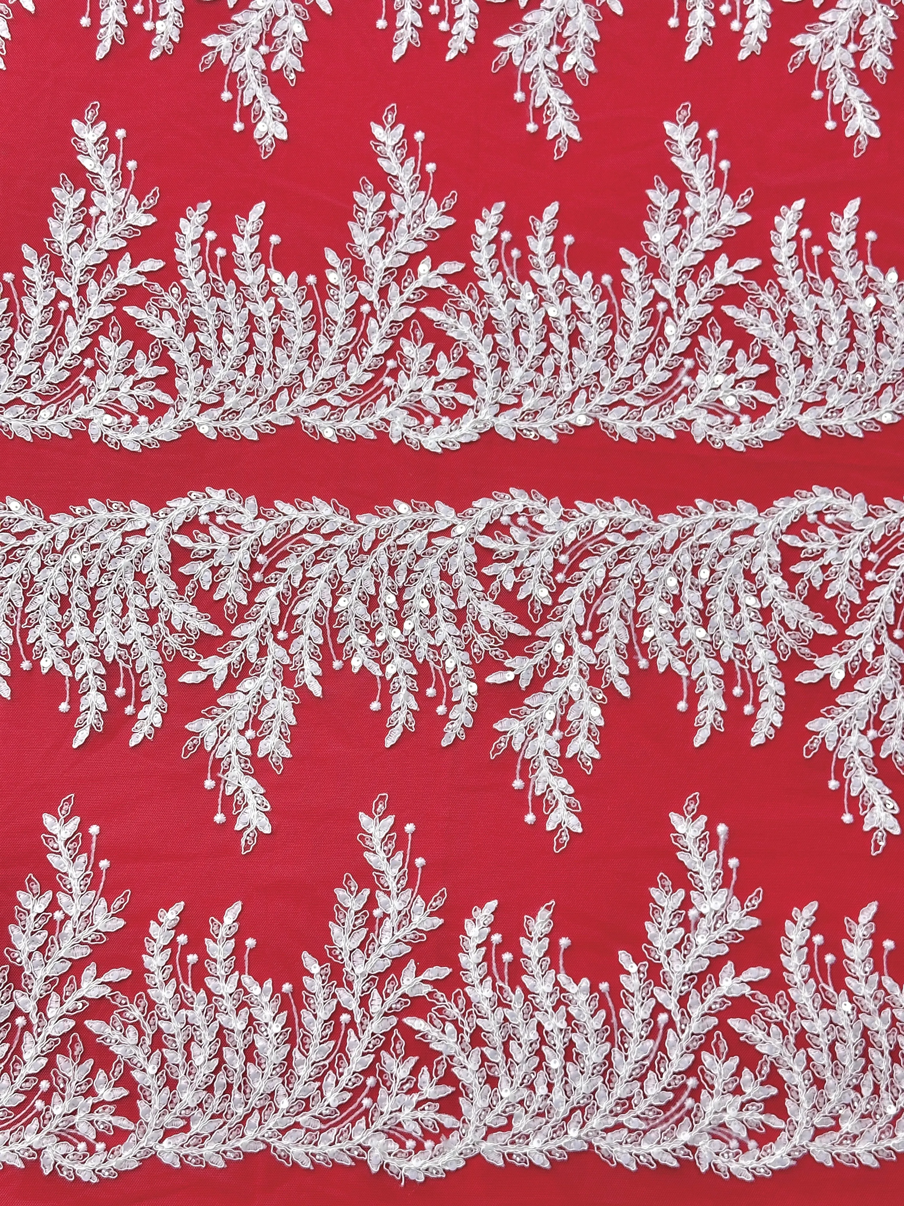 Classic French Style Heavy Embellished Nigerian Mesh for Brides European French Net Lace Fabric with Sequins