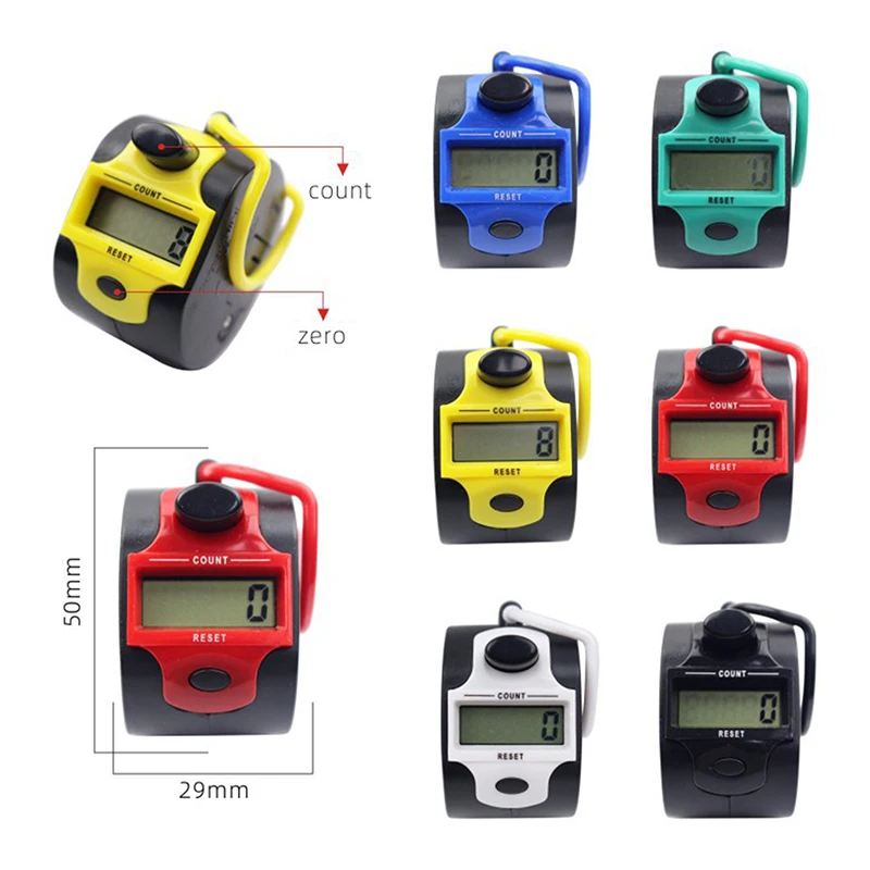 Tally Counter Hand Held Knit Row Clickers 5 Digit Number Handheld Manual LCD Electronic Sports Counting Tool