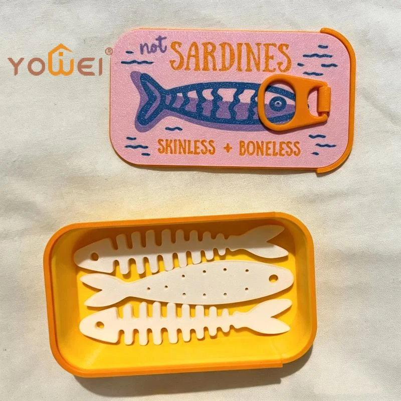 Latest Sardine Tin Jewelry Box 3D Printed Necklace Earring Storage Box Easy Open Lids For Crafts & Packaging Storage